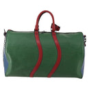 LOUIS VUITTON Epi Keepall Bandouliere 50 Bag Green Red Blue M55571 Auth 199362A-2