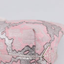 PRADA Brocade Hand Pouch Silk Pink Silver Auth 199363SAM-16