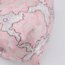 PRADA Brocade Hand Pouch Silk Pink Silver Auth 199363SAM-9