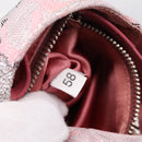 PRADA Brocade Hand Pouch Silk Pink Silver Auth 199363SAM-11