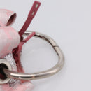 PRADA Brocade Hand Pouch Silk Pink Silver Auth 199363SAM-8