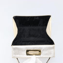 Salvatore Ferragamo Gancini Vanity Hand Bag Leather Gold Auth 199364A-18