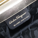 Salvatore Ferragamo Gancini Vanity Hand Bag Leather Gold Auth 199364A-12