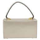 Salvatore Ferragamo Gancini Vanity Hand Bag Leather Gold Auth 199364A-2