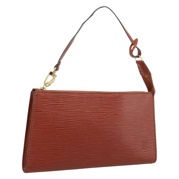 LOUIS VUITTON Epi Pochette Accessoires Pouch Brown M52983 LV Auth 199366