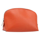 LOUIS VUITTON Epi Pochette Cosmetic PM Pouch Orange M40642 LV Auth 199373V-1