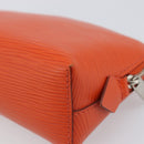 LOUIS VUITTON Epi Pochette Cosmetic PM Pouch Orange M40642 LV Auth 199373V-15