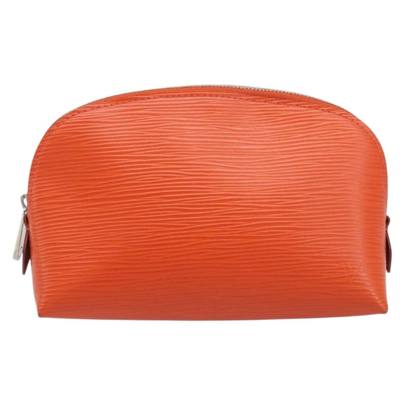 LOUIS VUITTON Epi Pochette Cosmetic PM Pouch Orange M40642 LV Auth 199373V