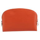 LOUIS VUITTON Epi Pochette Cosmetic PM Pouch Orange M40642 LV Auth 199373V-2
