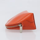 LOUIS VUITTON Epi Pochette Cosmetic PM Pouch Orange M40642 LV Auth 199373V-4