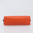 LOUIS VUITTON Epi Pochette Cosmetic PM Pouch Orange M40642 LV Auth 199373V-6
