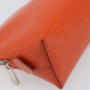 LOUIS VUITTON Epi Pochette Cosmetic PM Pouch Orange M40642 LV Auth 199373V-14
