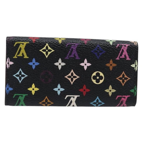 LOUIS VUITTON Monogram Multicolor Multicles 4 Key Case Black M60044 Auth 199374