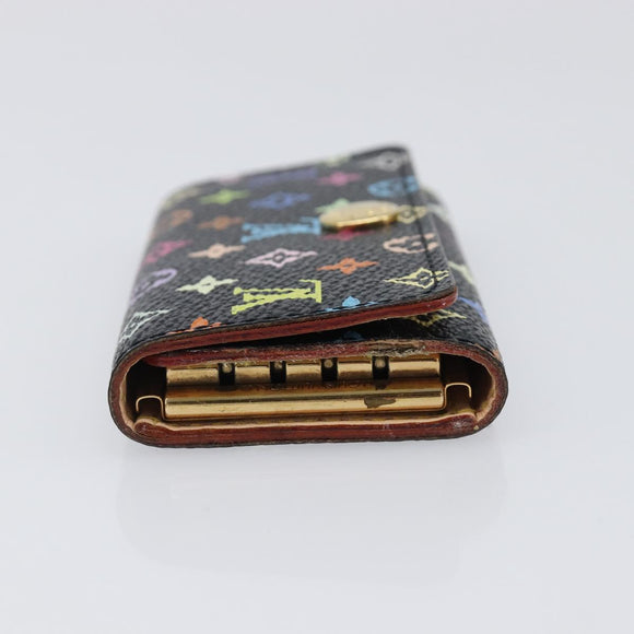 LOUIS VUITTON Monogram Multicolor Multicles 4 Key Case Black M60044 Auth 199374