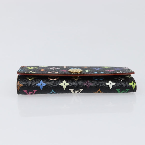 LOUIS VUITTON Monogram Multicolor Multicles 4 Key Case Black M60044 Auth 199374