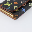 LOUIS VUITTON Monogram Multicolor Multicles 4 Key Case Black M60044 Auth 199374-14