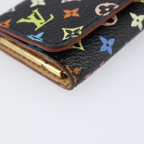 LOUIS VUITTON Monogram Multicolor Multicles 4 Key Case Black M60044 Auth 199374
