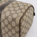 GUCCI GG Supreme Web Sherry Line Boston Bag PVC Beige 10 012 3842 Auth 199377-12
