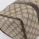 GUCCI GG Supreme Web Sherry Line Boston Bag PVC Beige 10 012 3842 Auth 199377-13