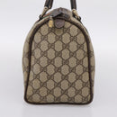 GUCCI GG Supreme Web Sherry Line Boston Bag PVC Beige 10 012 3842 Auth 199377-4
