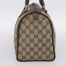 GUCCI GG Supreme Web Sherry Line Boston Bag PVC Beige 10 012 3842 Auth 199377-5