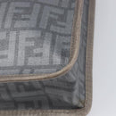 FENDI Zucca Tote Bag PVC Leather Gray Silver 7VA243 Auth 199379V-15