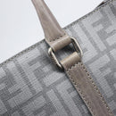 FENDI Zucca Tote Bag PVC Leather Gray Silver 7VA243 Auth 199379V-10