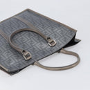 FENDI Zucca Tote Bag PVC Leather Gray Silver 7VA243 Auth 199379V-6