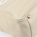 CHANEL Camelia Tote Bag Lamb Skin Beige Gold Tone CC Auth 199382V-17