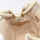 CHANEL Camelia Tote Bag Lamb Skin Beige Gold Tone CC Auth 199382V-19