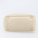 CHANEL Camelia Tote Bag Lamb Skin Beige Gold Tone CC Auth 199382V-5