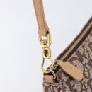 Christian Dior Trotter Canvas Saddle Pouch Brown Gold Tone Auth 199384V-14