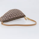 Christian Dior Trotter Canvas Saddle Pouch Brown Gold Tone Auth 199384V-7