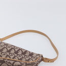 Christian Dior Trotter Canvas Saddle Pouch Brown Gold Tone Auth 199384V-8