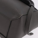 CELINE Belt Bag Micro Hand Bag Leather 2way Gray Gold Auth 199385V-17