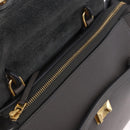 CELINE Belt Bag Micro Hand Bag Leather 2way Gray Gold Auth 199385V-21