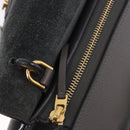 CELINE Belt Bag Micro Hand Bag Leather 2way Gray Gold Auth 199385V-22