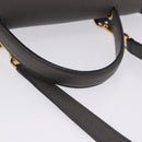 CELINE Belt Bag Micro Hand Bag Leather 2way Gray Gold Auth 199385V-7