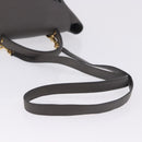 CELINE Belt Bag Micro Hand Bag Leather 2way Gray Gold Auth 199385V-8