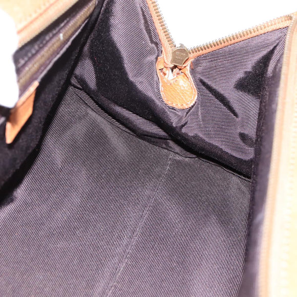 CELINE Doctors Hand Bag Leather Brown Gold Auth 199386A