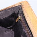 CELINE Doctors Hand Bag Leather Brown Gold Auth 199386A-20