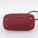 Miu Miu Hand Bag Leather 2way Red Gold Auth 199387M-11