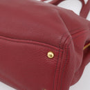 Miu Miu Hand Bag Leather 2way Red Gold Auth 199387M-12