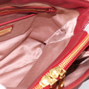 Miu Miu Hand Bag Leather 2way Red Gold Auth 199387M-19