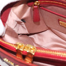 Miu Miu Hand Bag Leather 2way Red Gold Auth 199387M-20