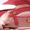 Miu Miu Hand Bag Leather 2way Red Gold Auth 199387M-21