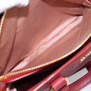 Miu Miu Hand Bag Leather 2way Red Gold Auth 199387M-25