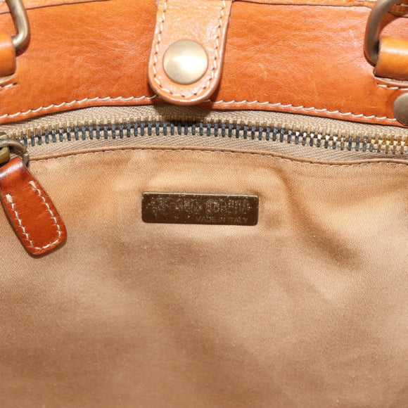 Miu Miu Tote Bag Raffia Beige Gold Auth 199393V