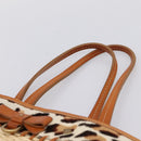 Miu Miu Tote Bag Raffia Beige Gold Auth 199393V-8