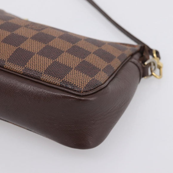 LOUIS VUITTON Damier Ebene Trousse Makeup Pouch N51982 LV Auth 199394V